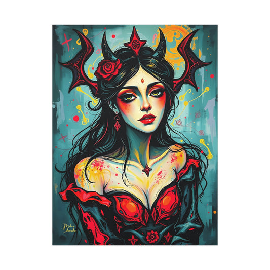 Dark Enchantress: Gothic Sorceress Canvas Art