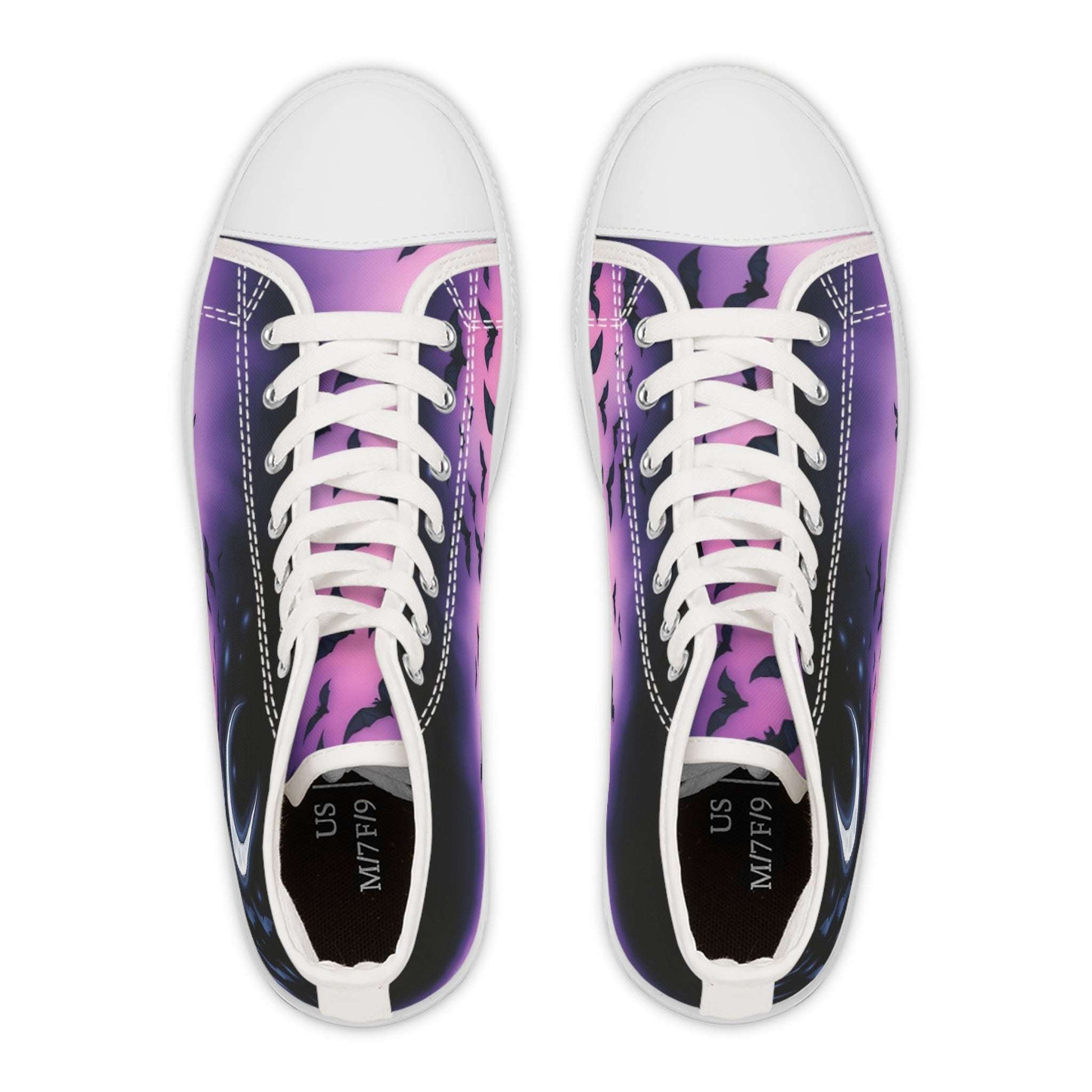 Moonlit Bats Women's High-Top Sneakers