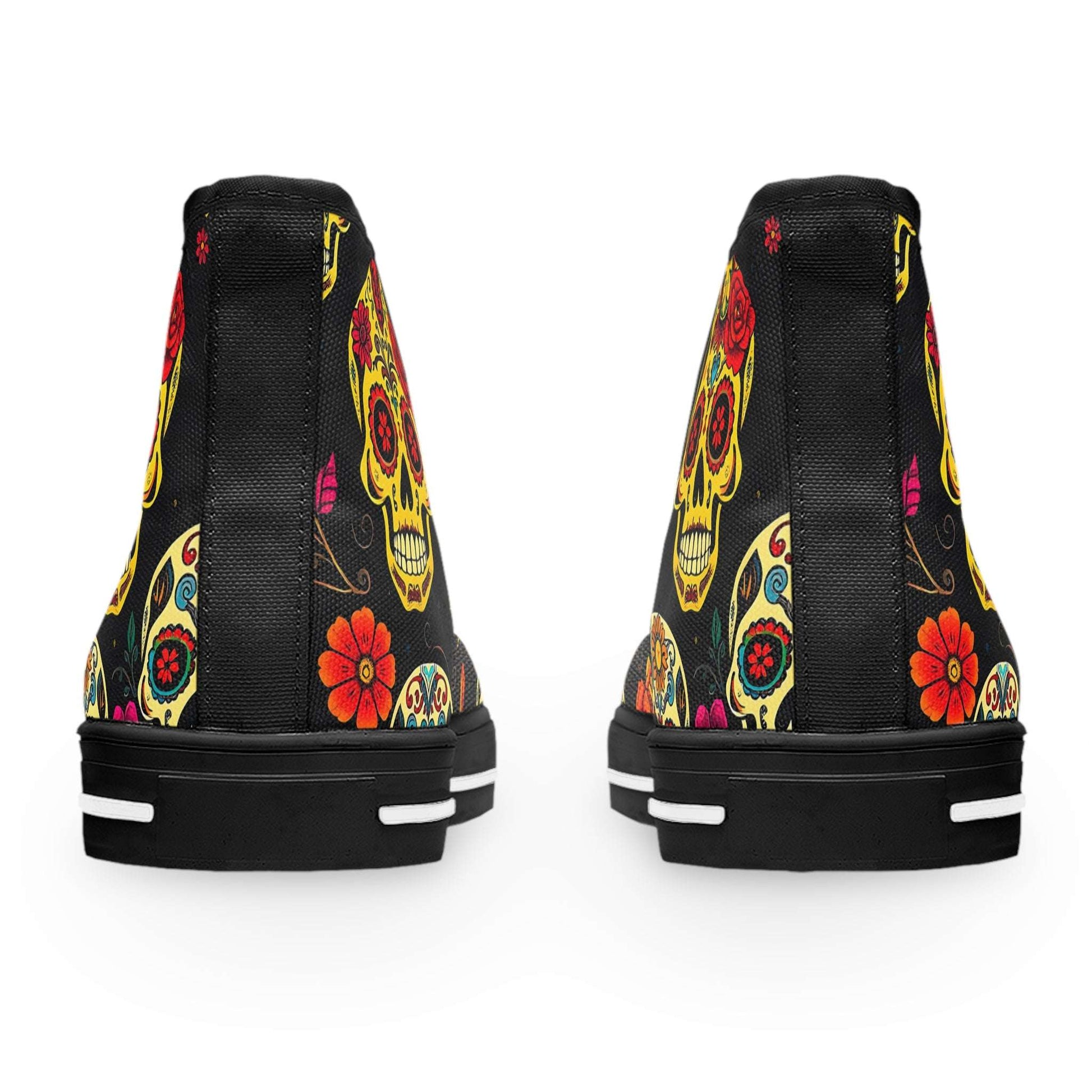 Day of the Dead Blossoms Sugar Skull Women's High-Top Sneaker.