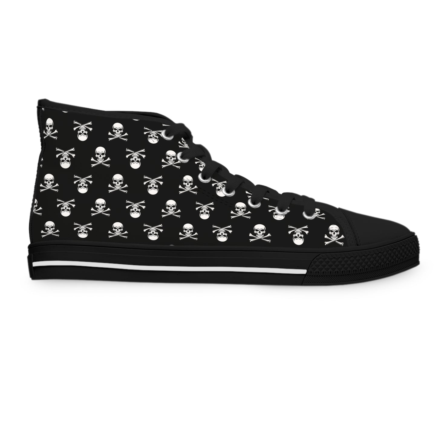 Classic Skull & Crossbones Women's High-Top Sneakers