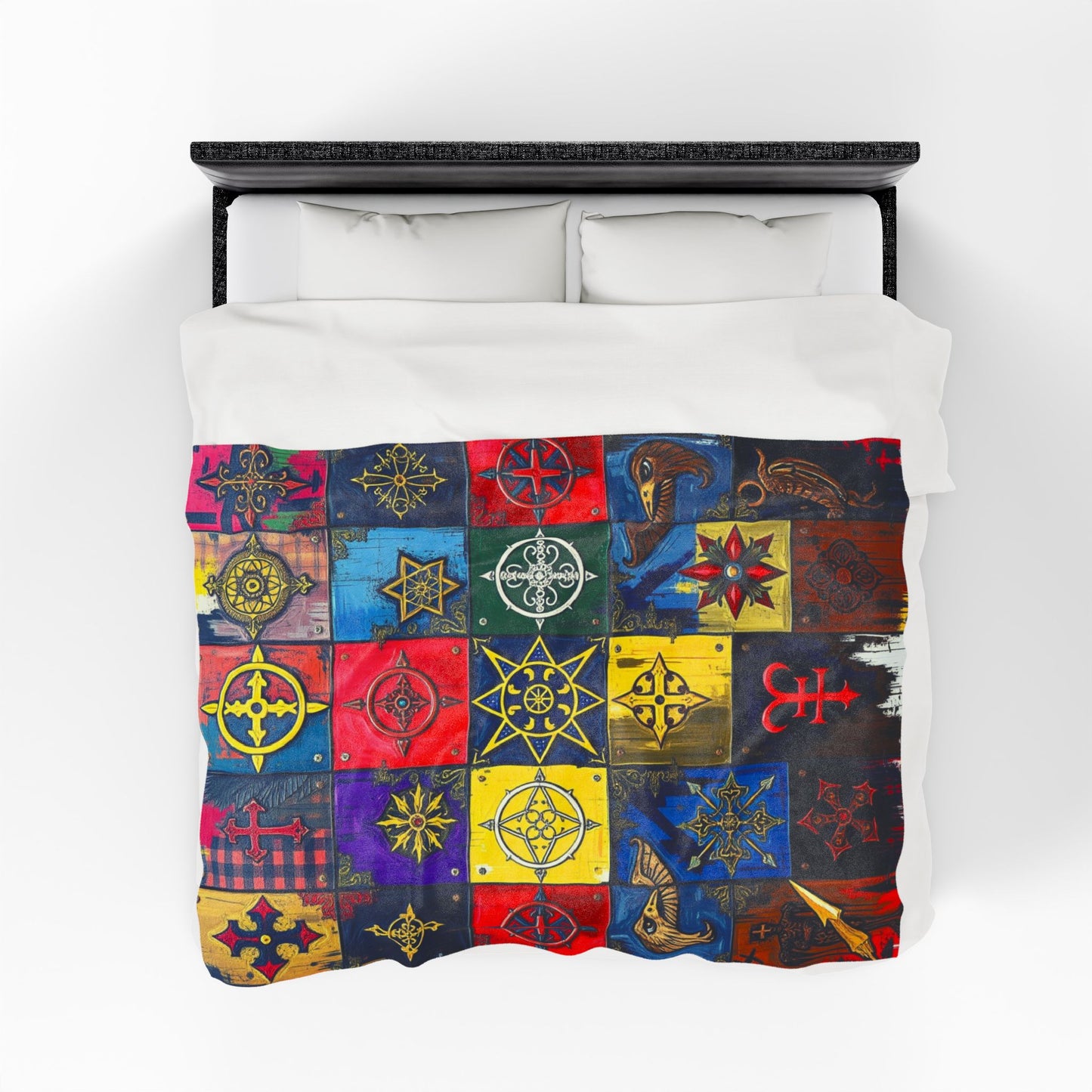 Symbolic Tapestry Plush Velveteen Blanket