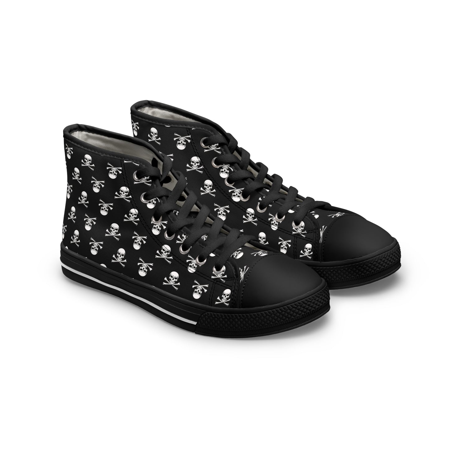 Classic Skull & Crossbones Women's High-Top Sneakers