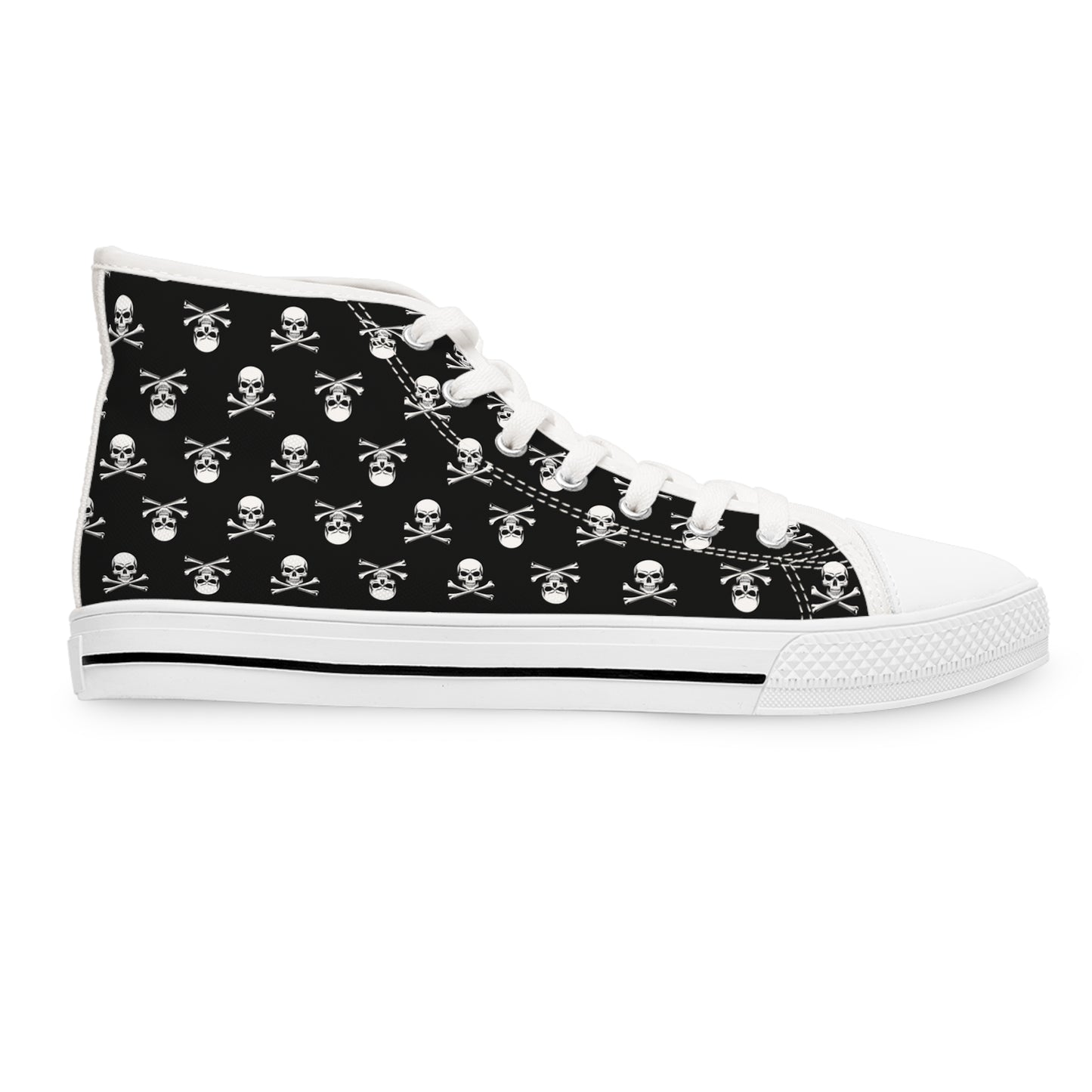 Classic Skull & Crossbones Women's High-Top Sneakers