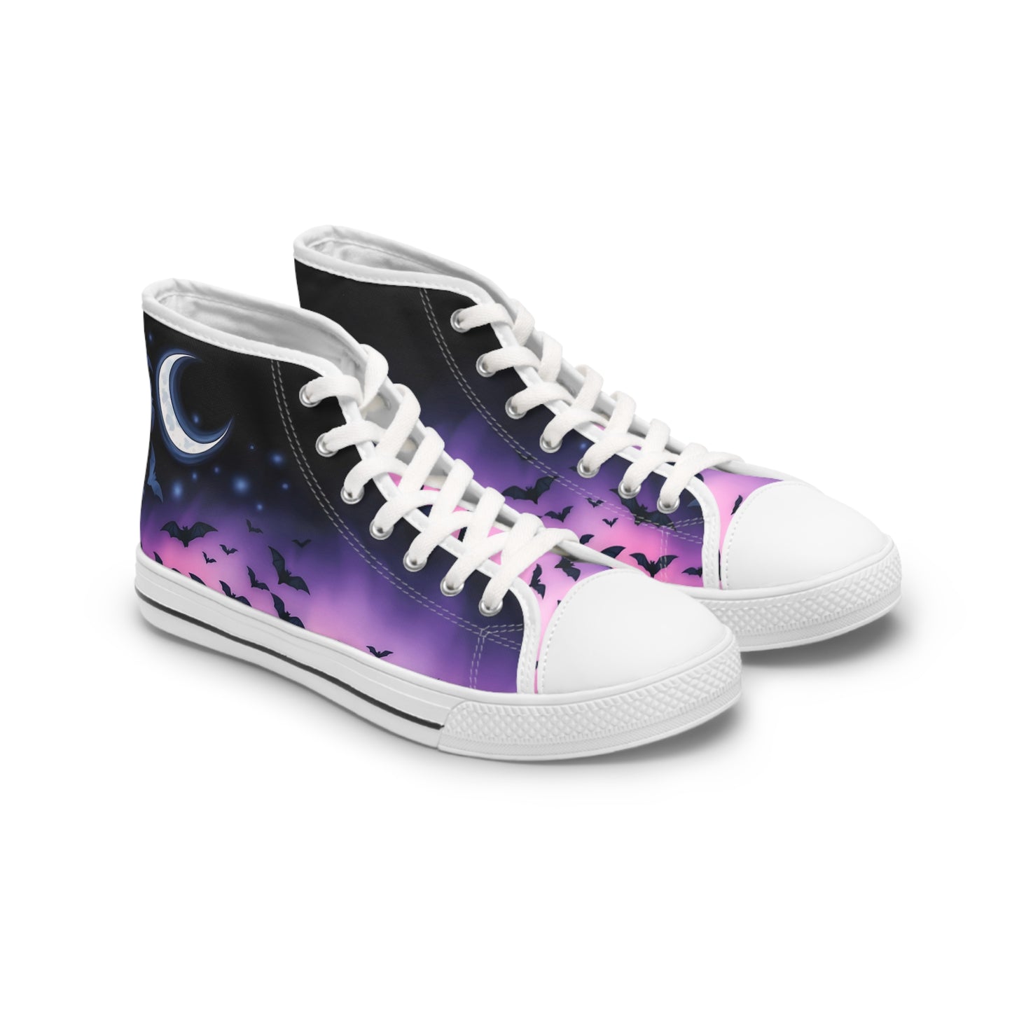 Moonlit Bats Women's High-Top Sneakers