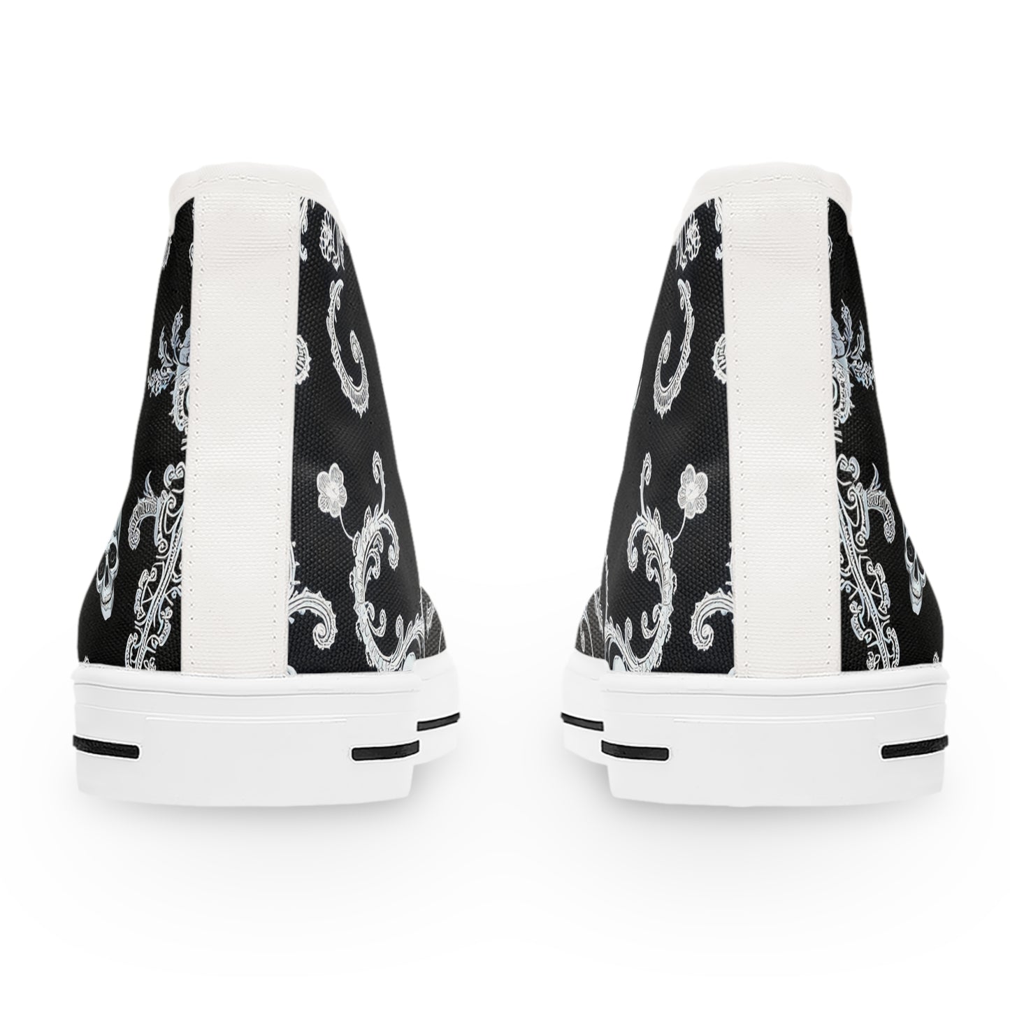 Baroque Skull Swirl Women's High-Top Sneakers