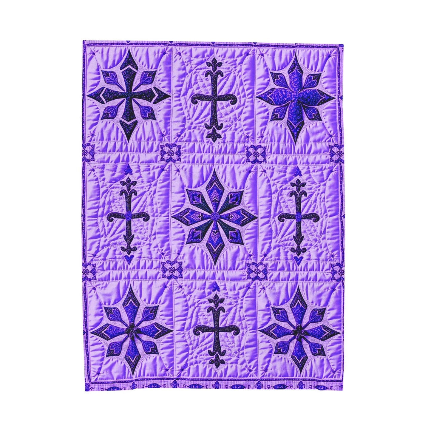 Lavender Lattice Plush Velveteen Blanket