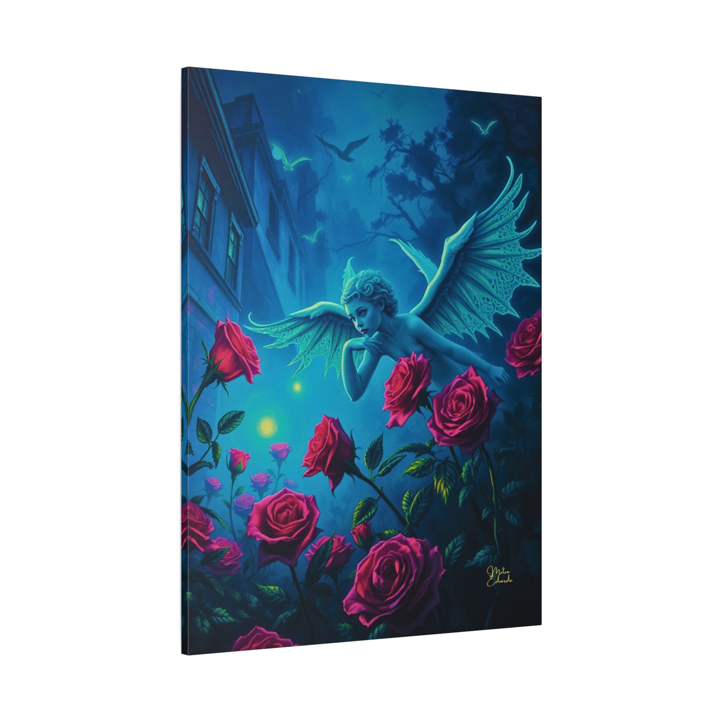 Nocturne Angel Rose Canvas Art Print