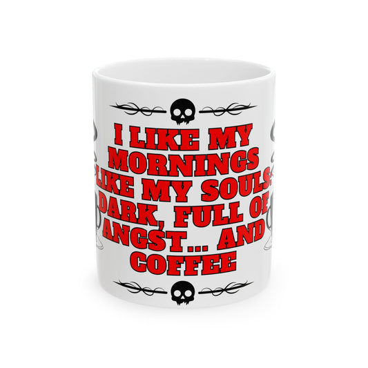 Dark Mornings &amp; Coffee Gothic Angst Mug