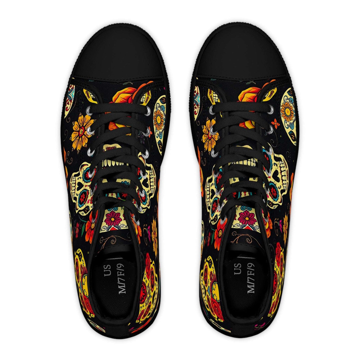 Day of the Dead Blossoms Sugar Skull Women's High-Top Sneaker.