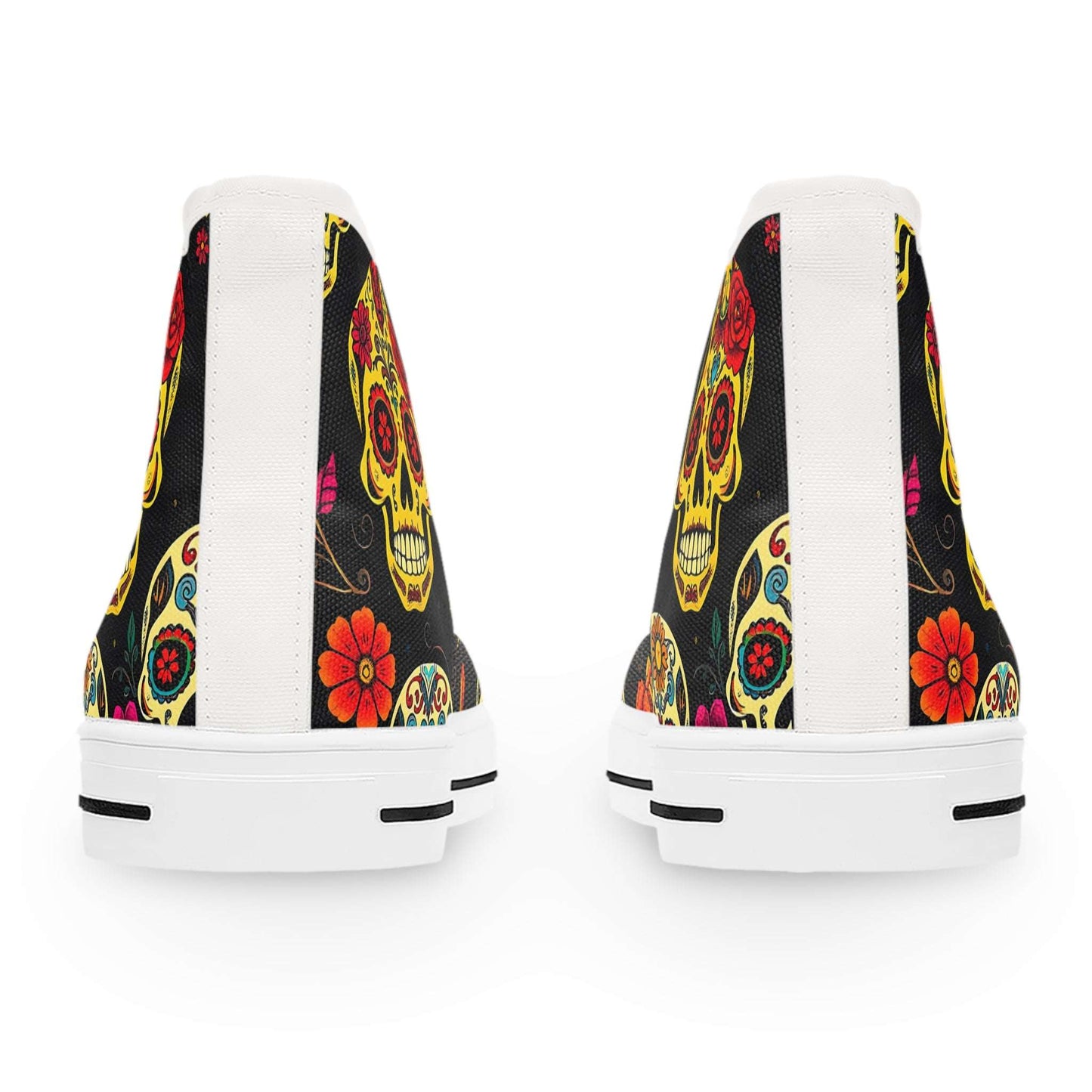 Day of the Dead Blossoms Sugar Skull Women's High-Top Sneaker.