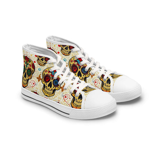 Radiant Day of the Dead Sugar Skull Women's High-Top Sneakers