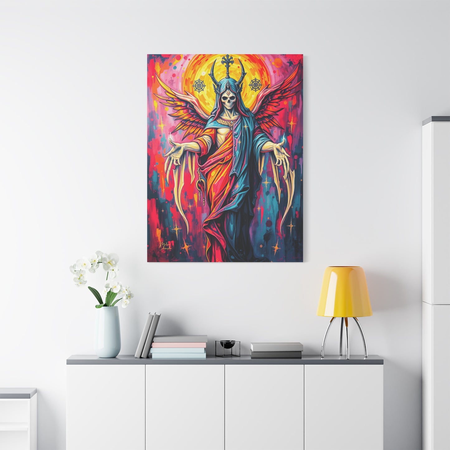 Chromatic Guardian Revelation Canvas Art Print