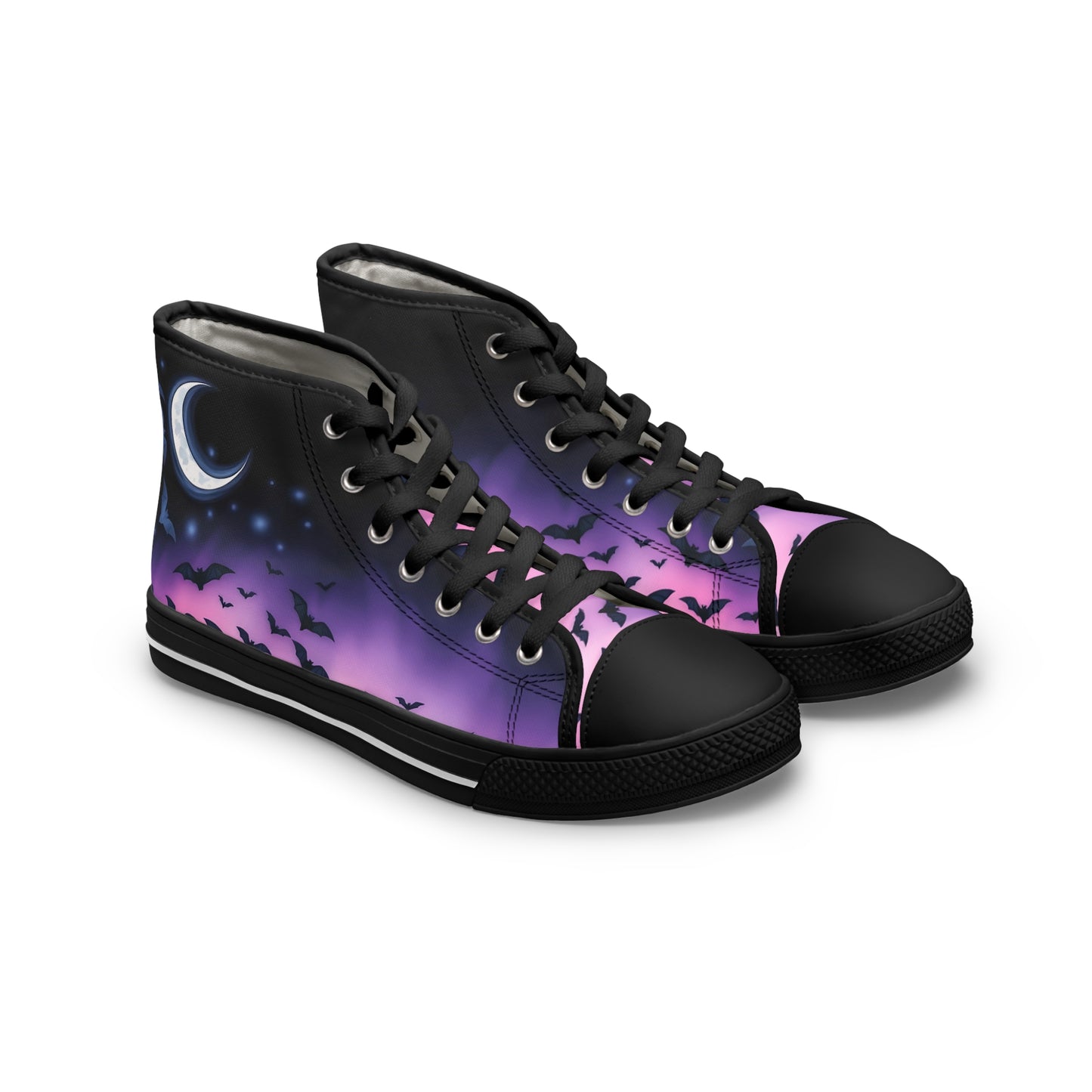 Moonlit Bats Women's High-Top Sneakers