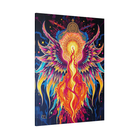 Aetherial Phoenix Ascension Canvas Art Print