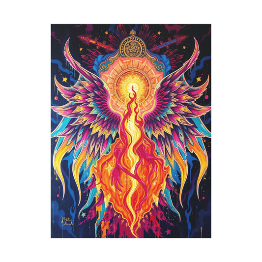 Aetherial Phoenix Ascension Canvas Art Print