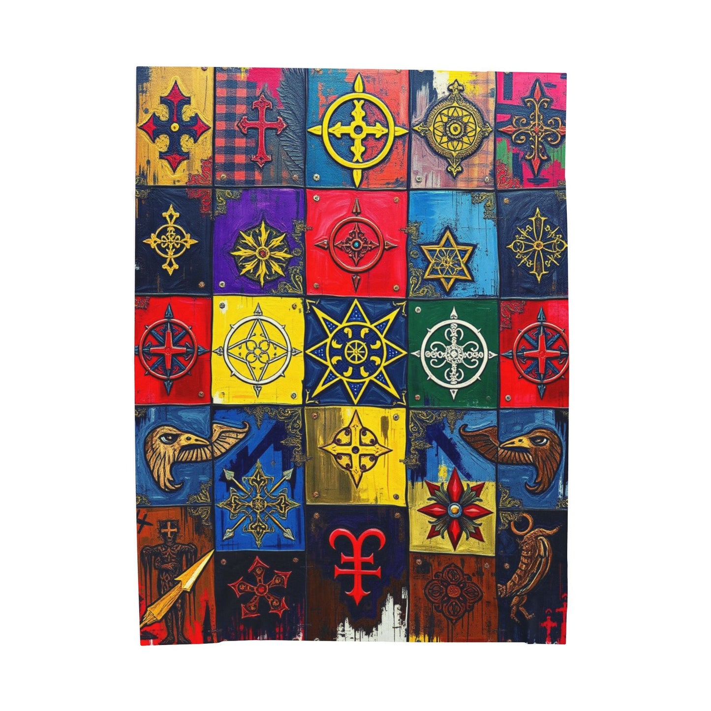 Symbolic Tapestry Plush Velveteen Blanket