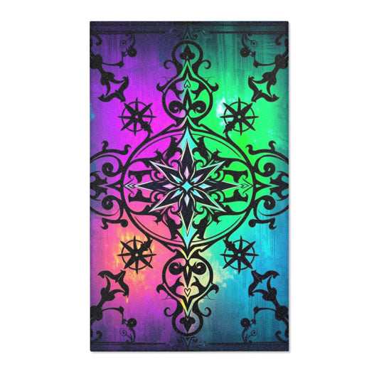 Gothic Neon Starburst Area Rug for Vibrant Home Decor