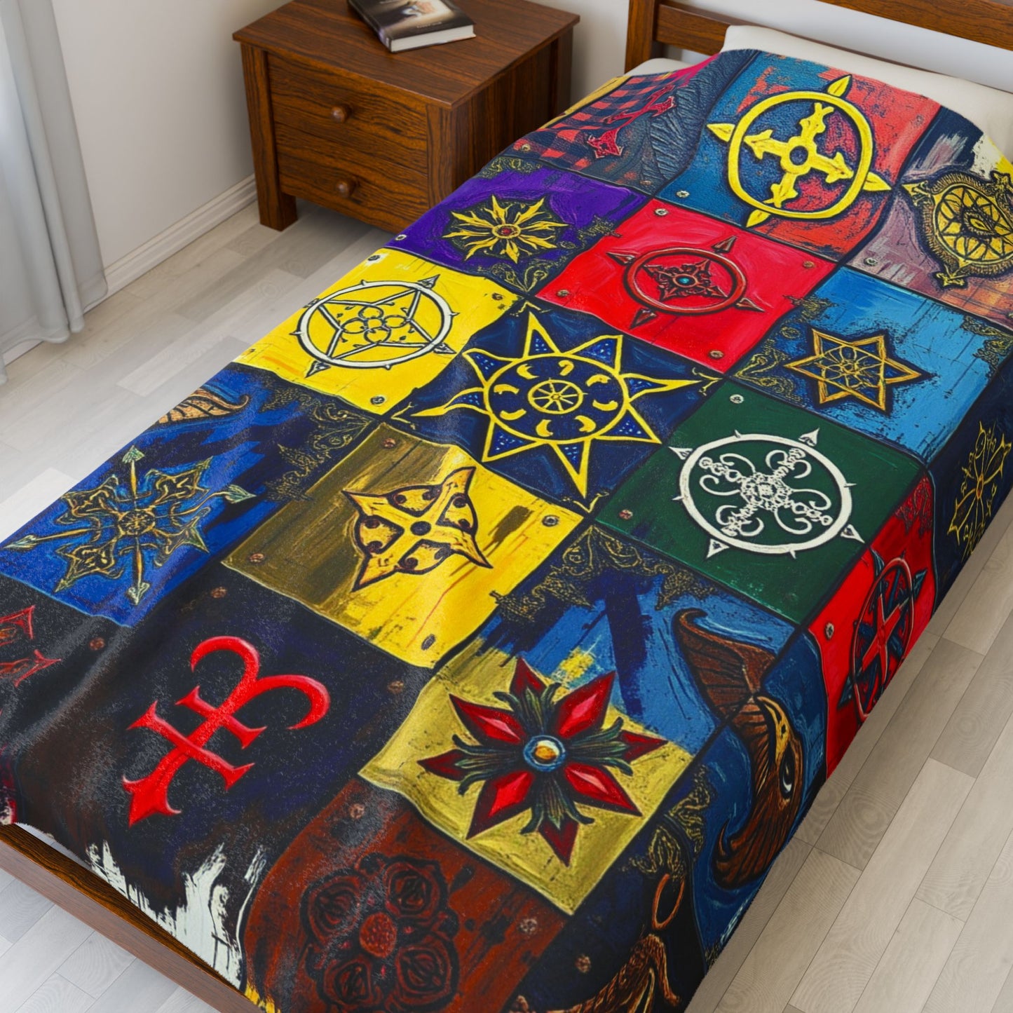 Symbolic Tapestry Plush Velveteen Blanket