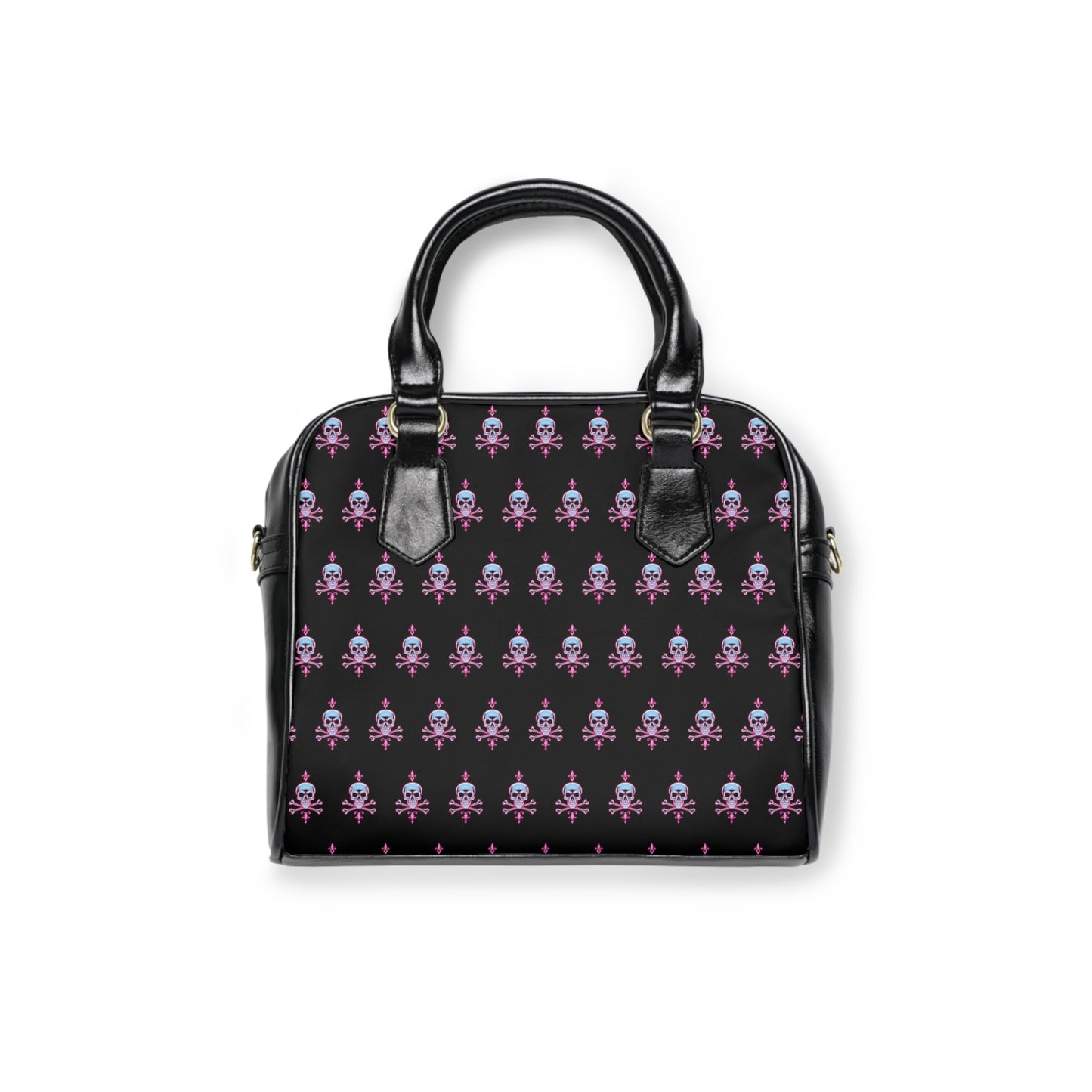 Skull & Crossbones Iridescent Shoulder Handbag