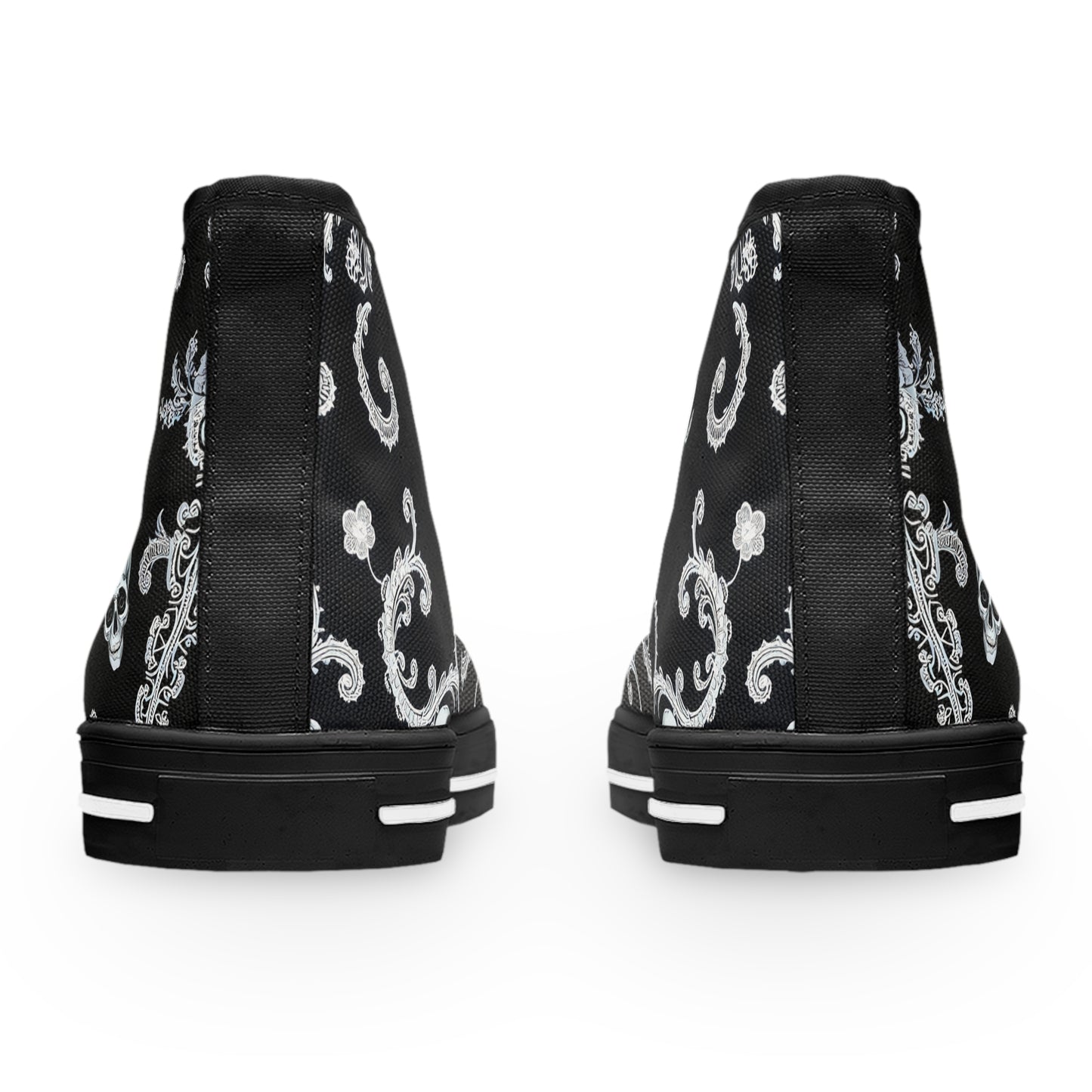 Baroque Skull Swirl Women's High-Top Sneakers