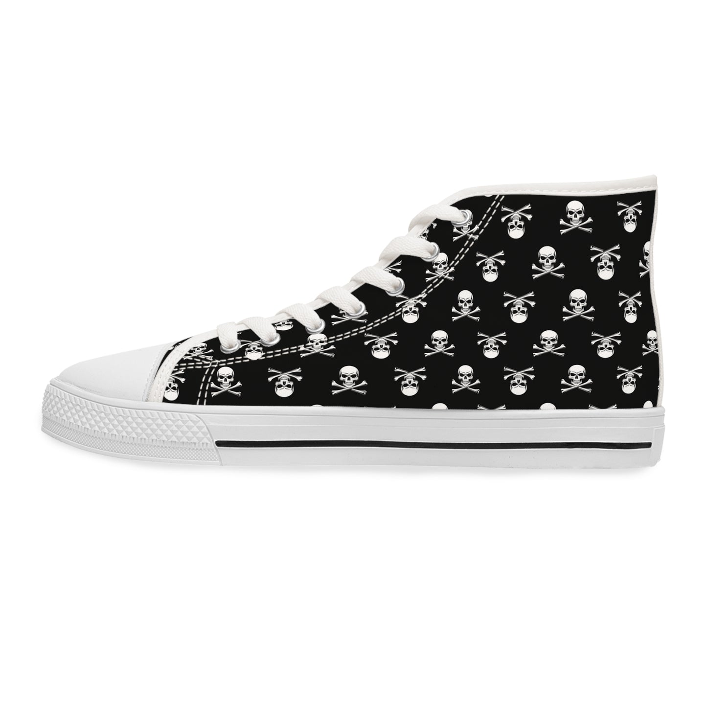 Classic Skull & Crossbones Women's High-Top Sneakers