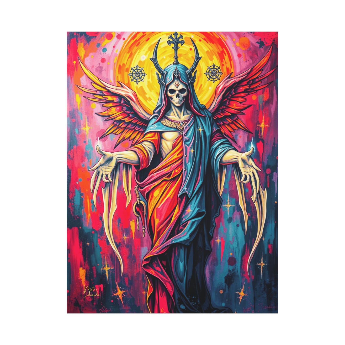 Chromatic Guardian Revelation Canvas Art Print