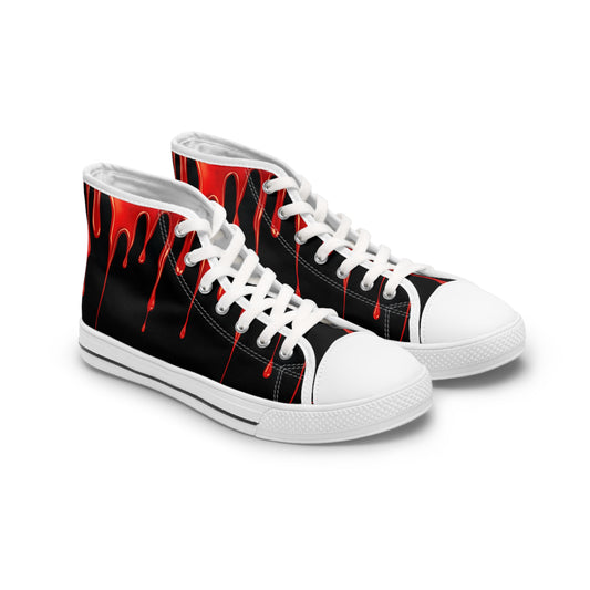 Dripping Blood Women's High-Top Sneakers