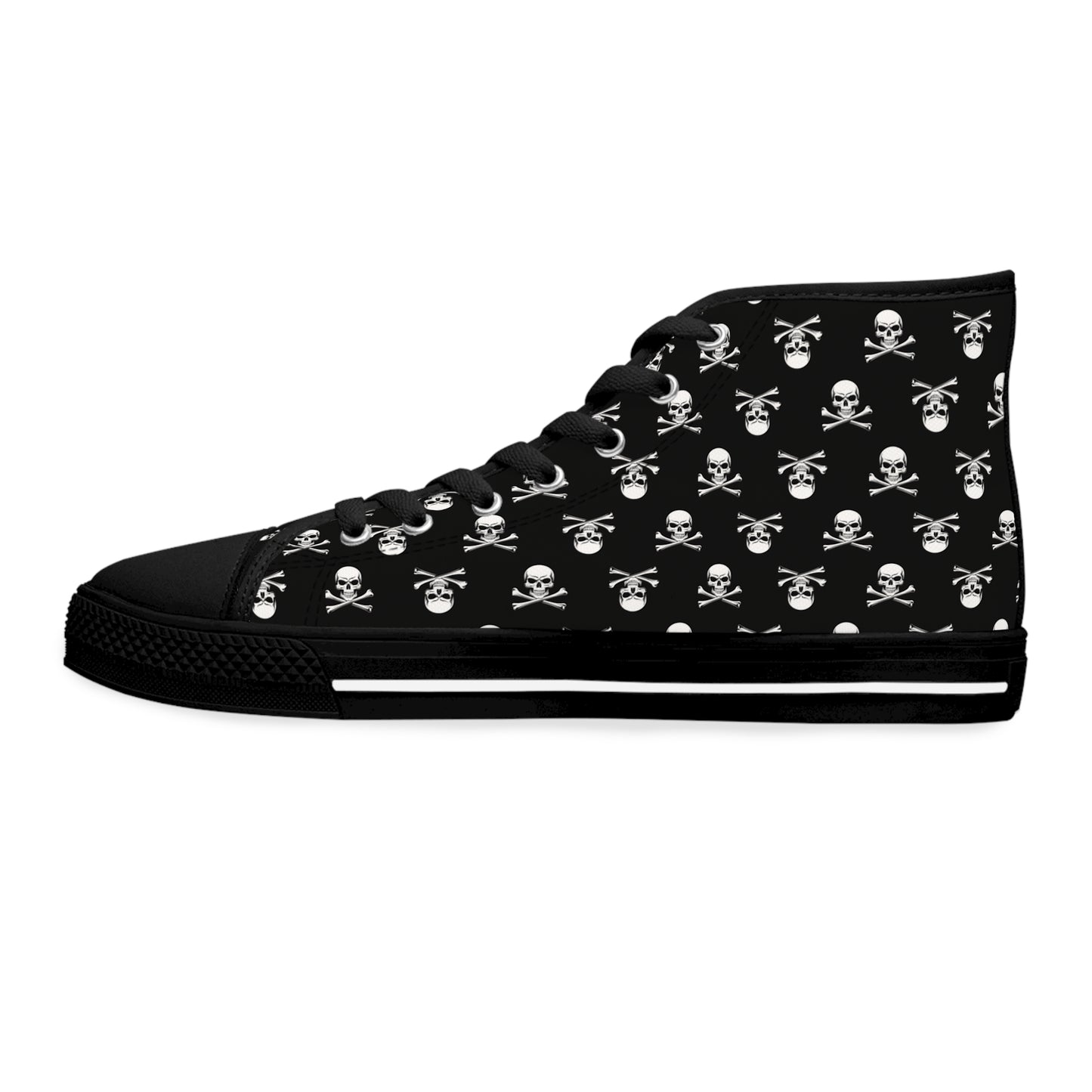 Classic Skull & Crossbones Women's High-Top Sneakers