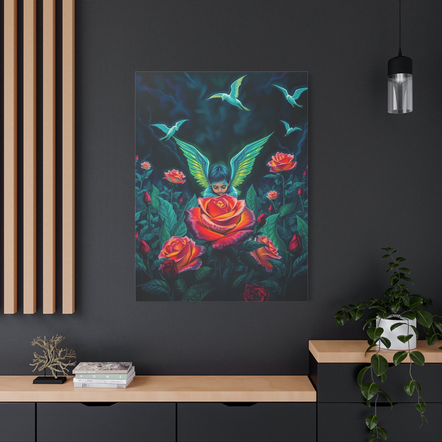 Angelic Rose Garden Canvas Art Print