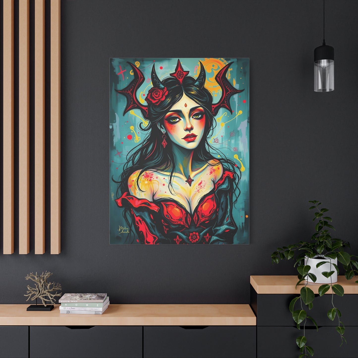 Dark Enchantress: Gothic Sorceress Canvas Art