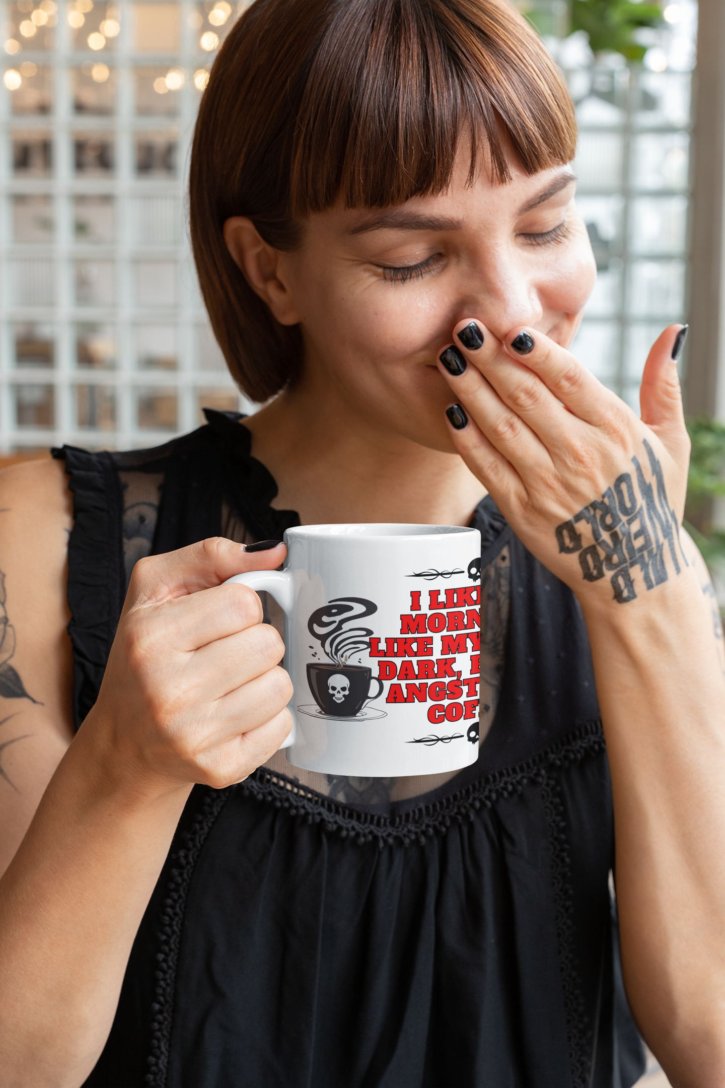 Dark Mornings &amp; Coffee Gothic Angst Mug