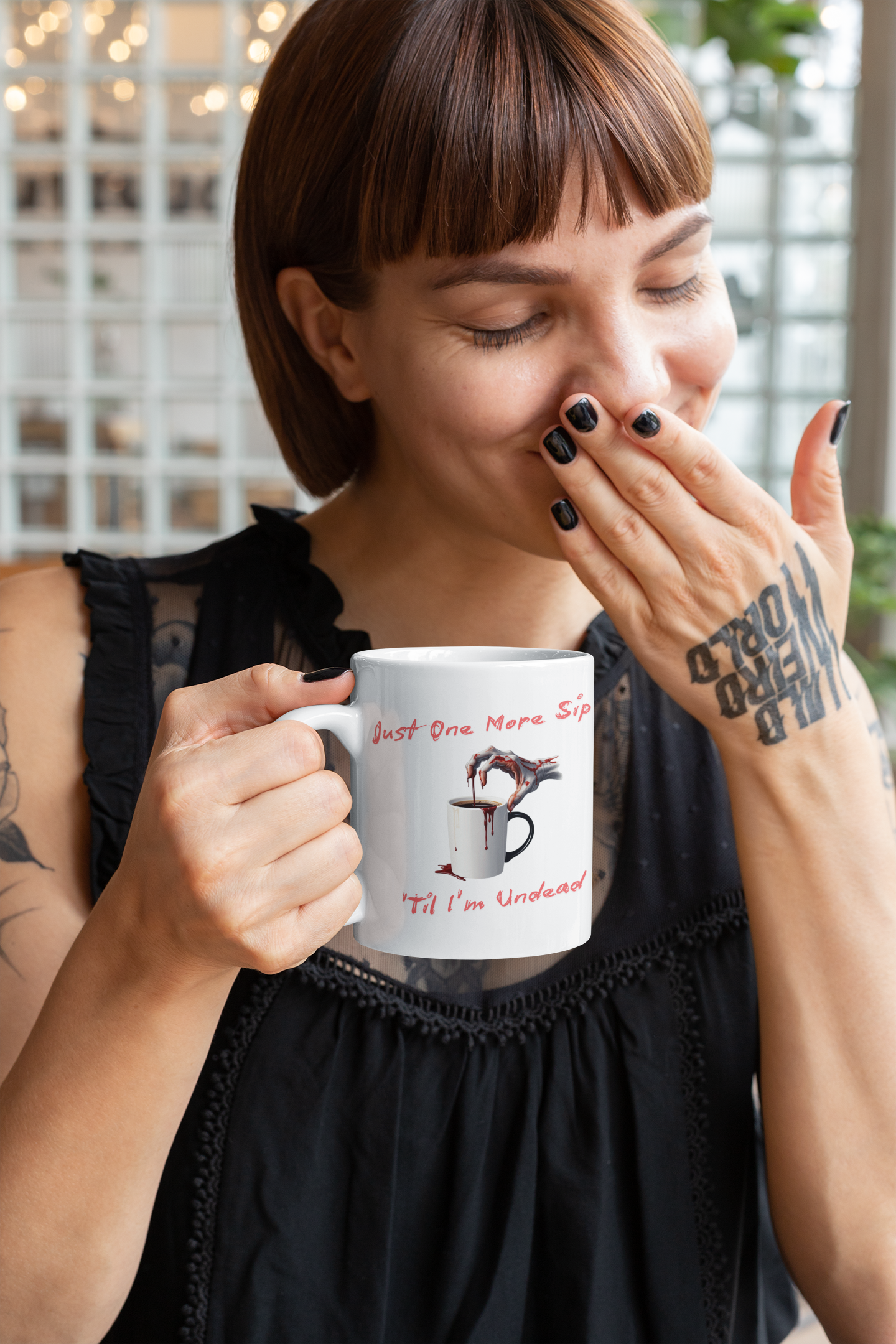 Just One More Sip 'Til I'm Undead Gothic Ceramic Mug